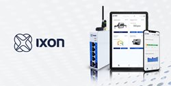 Ixon banner with a router and display screens